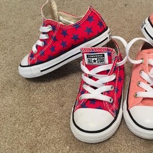 Red w/Blue Star Toddler Converse